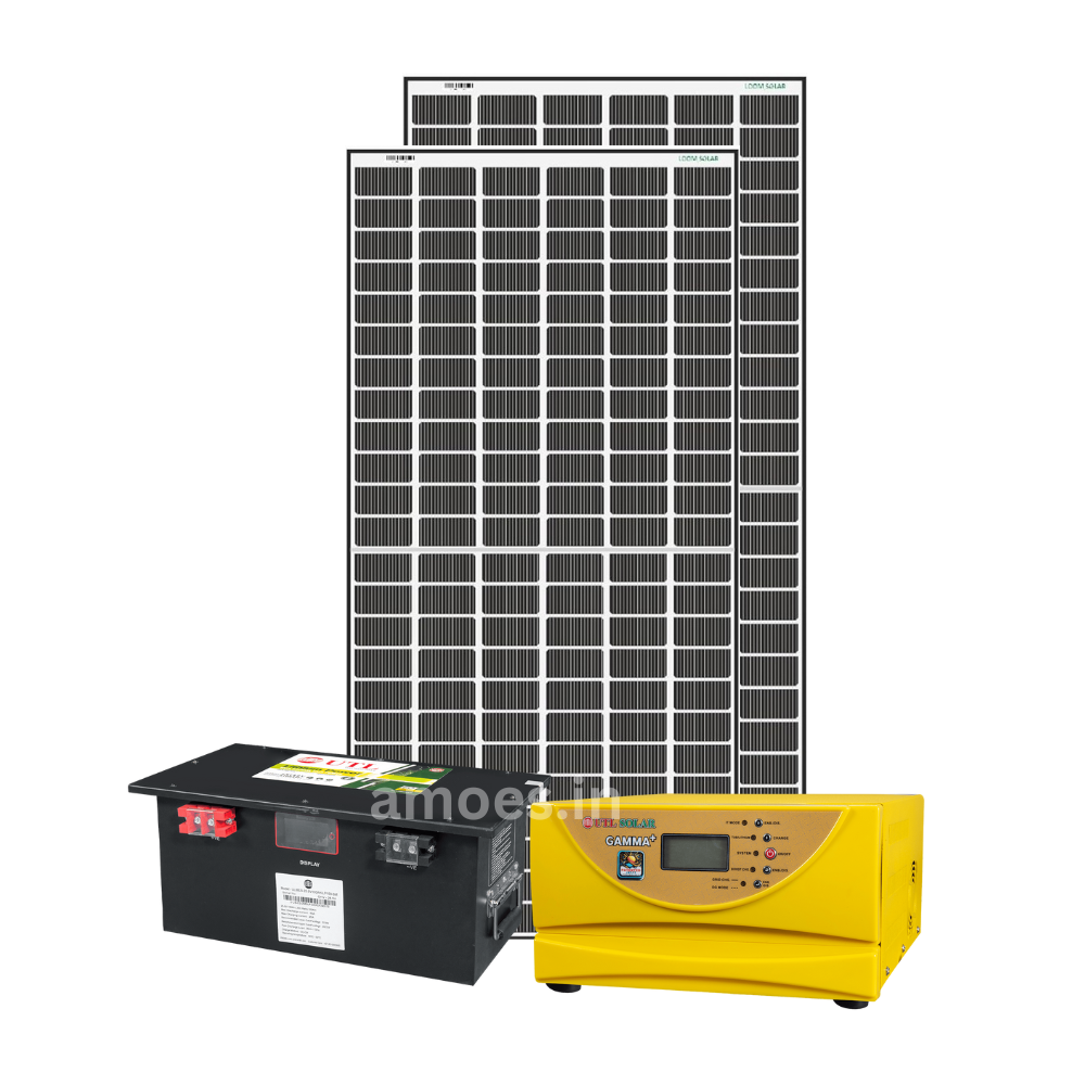 UTL gamma plus 2kva -1.1kwp Loom Solar offgrid system