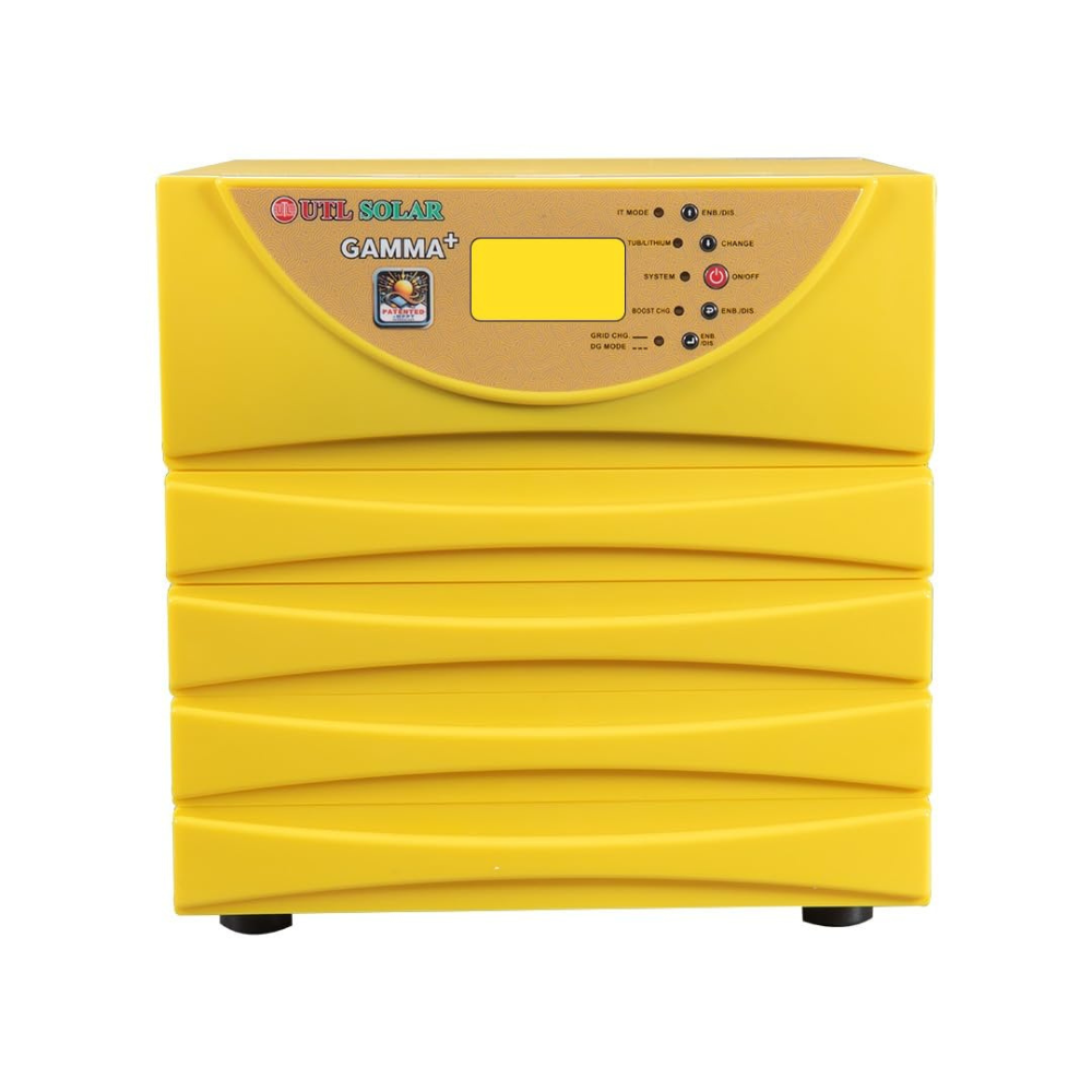 UTL Gamma Plus 1650 rMPPT Solar Inverter  Pure Sinewave | Reliable Power Backup for Home, Office & Shops | LCD Display | Supports Lithium & Lead Battery | 3 Years Warranty (1400VA/12)