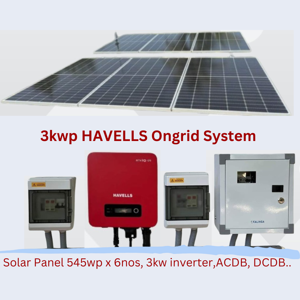 Havells 3kw ongrid solar system